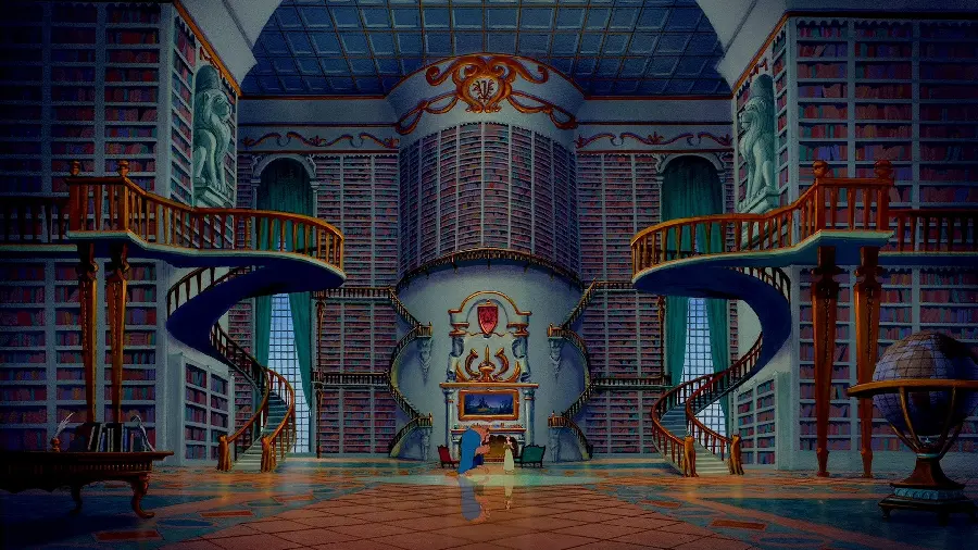 Beauty and the Beast cartoon image based on French fairy tale