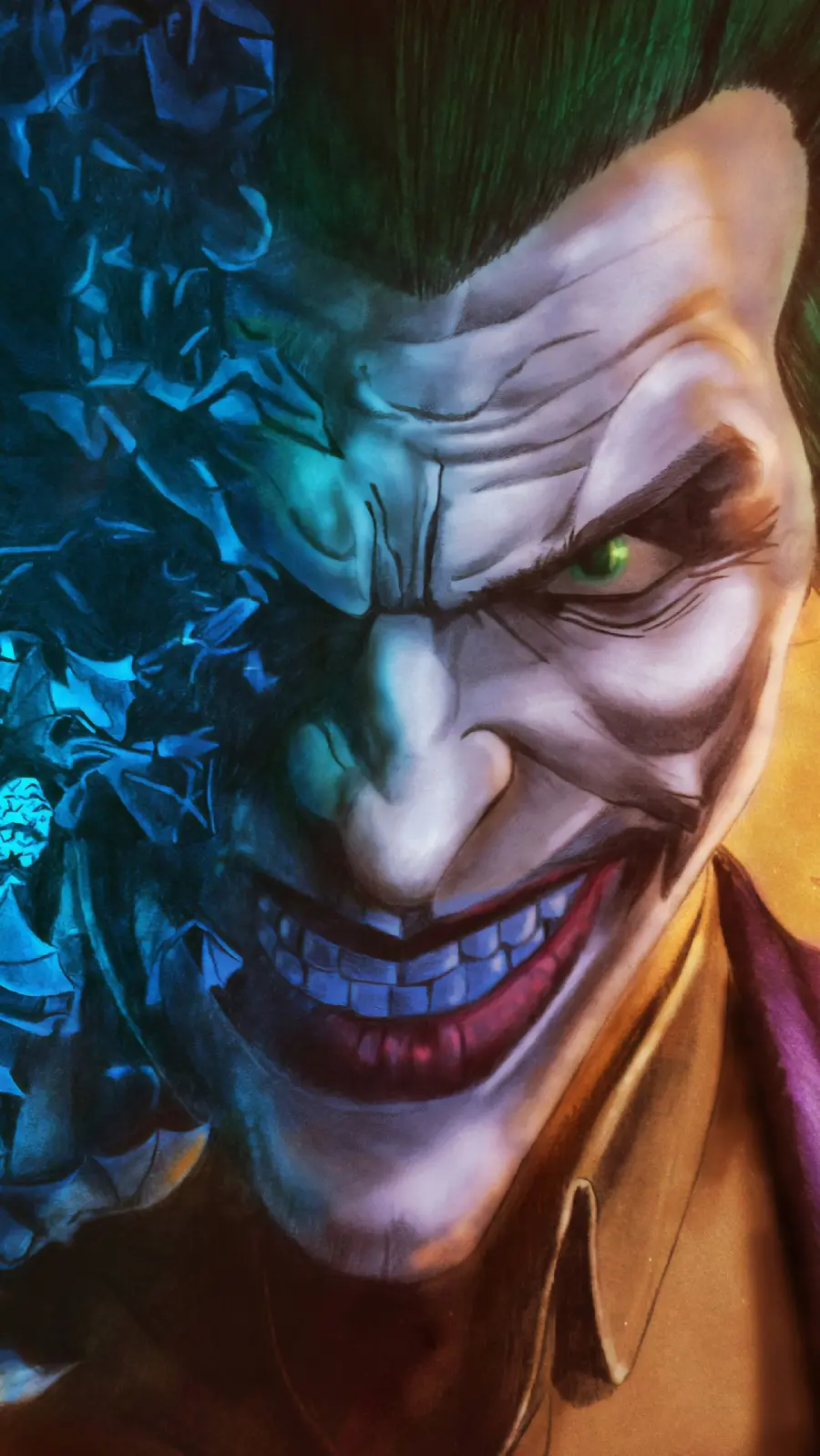 Terrifying Joker Image With Horror Elements
