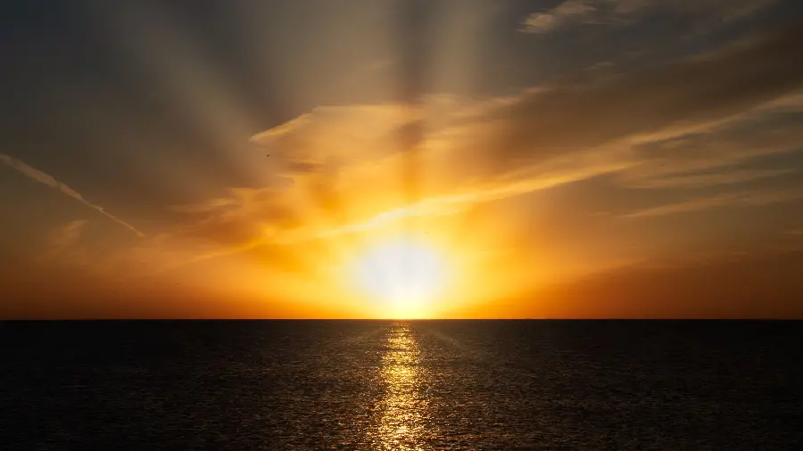 Calm sea sunrise photo in high quality