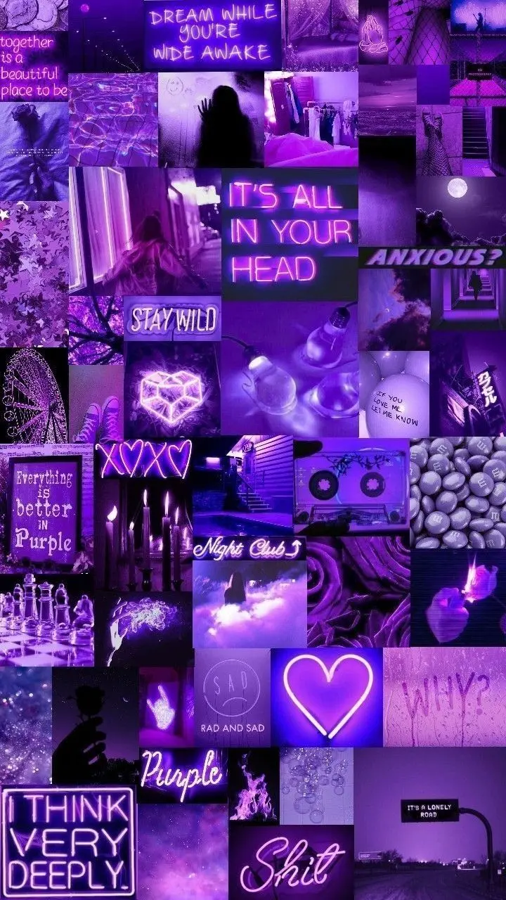 Purple Collage Wallpaper for Phones