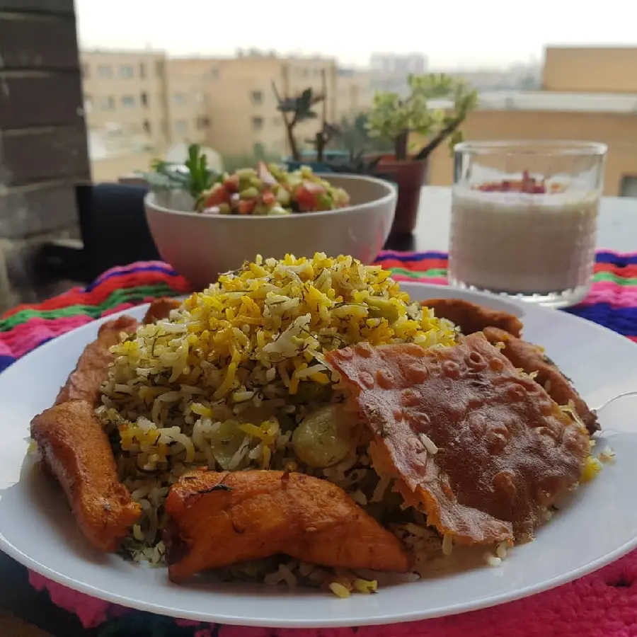 High Quality Baghali Polo With Neck Meat Photo