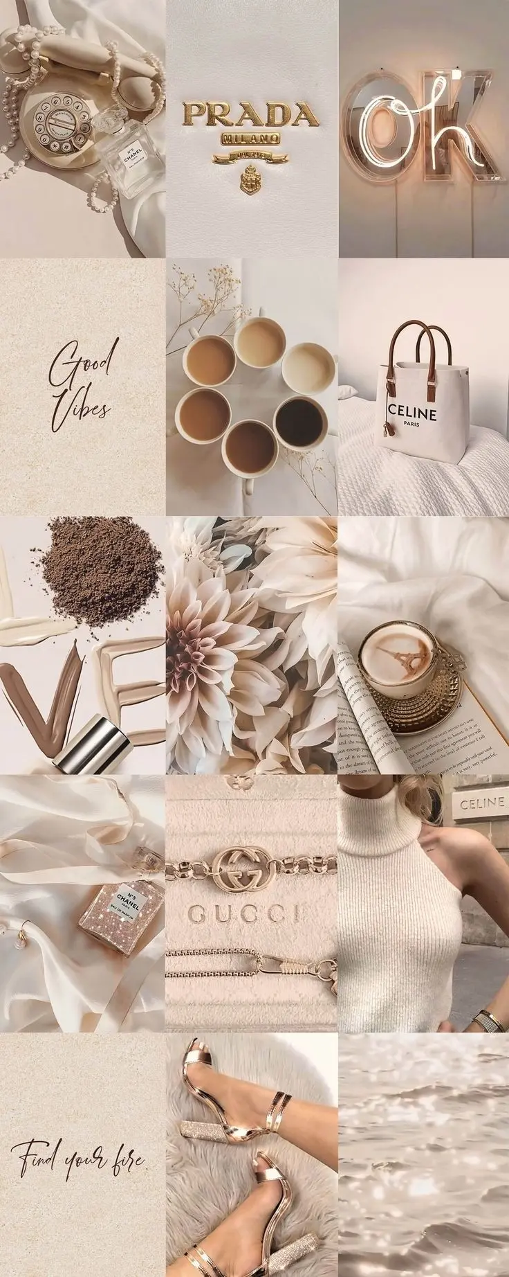 Beautiful Beige Multi Piece Background