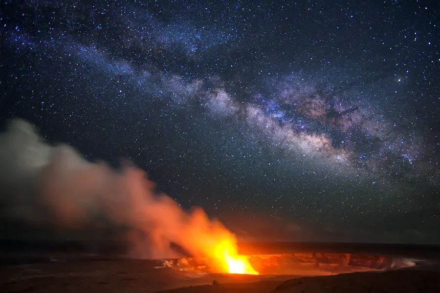 Milky Way wallpaper from Hawaiian Islands sky