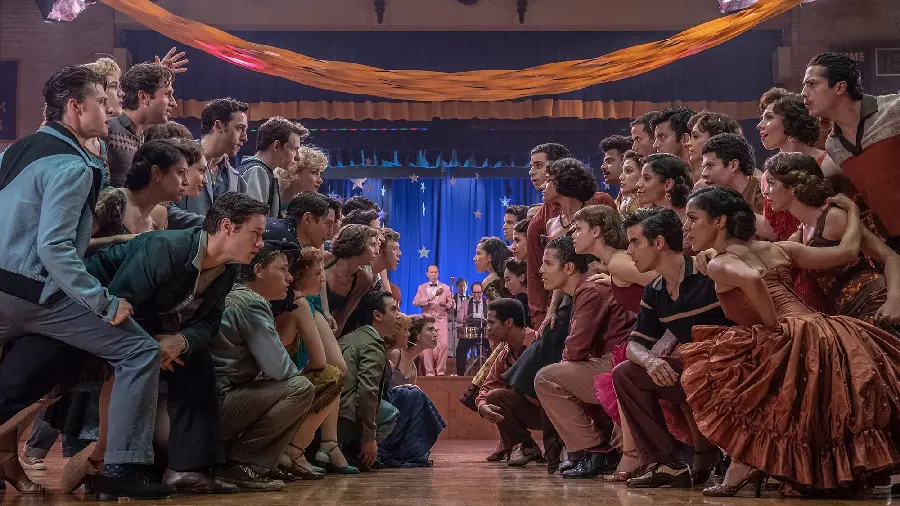 West Side Story movie image about teen street gangs conflict