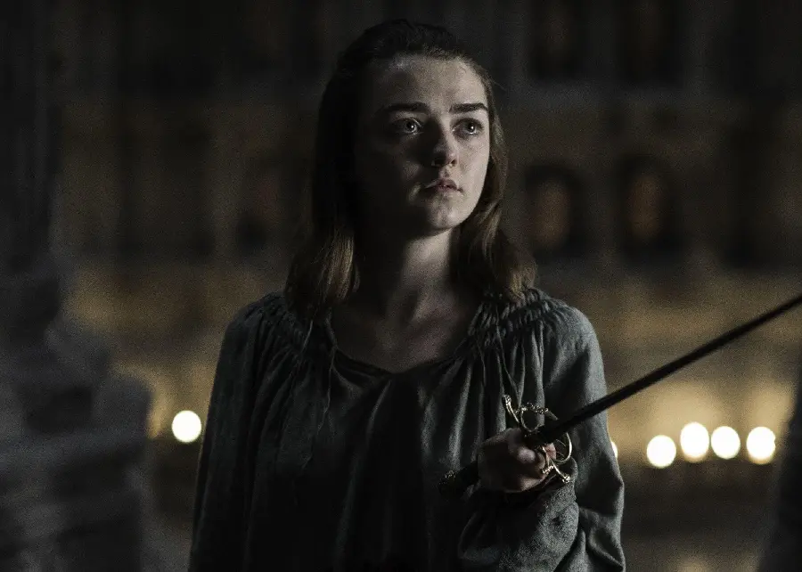 Maisie Williams as Arya Stark in Game of Thrones series