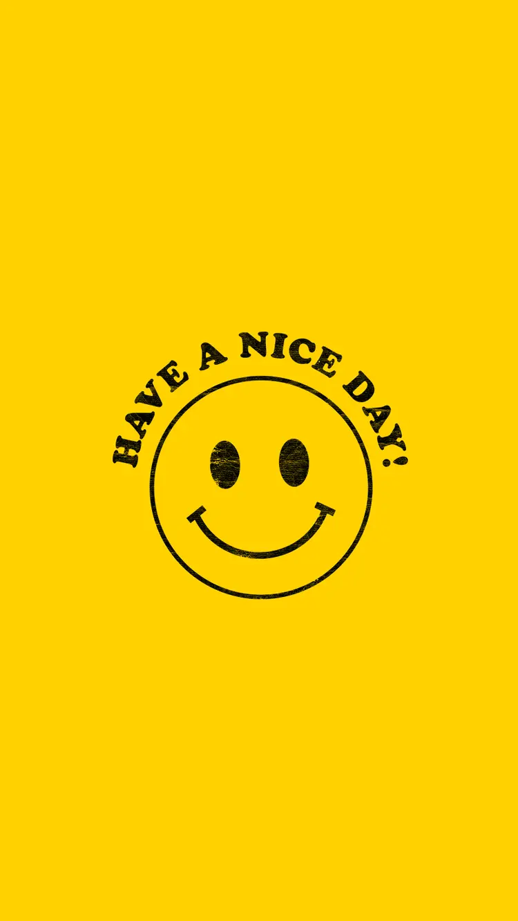 Yellow wallpaper with smile or smiley design