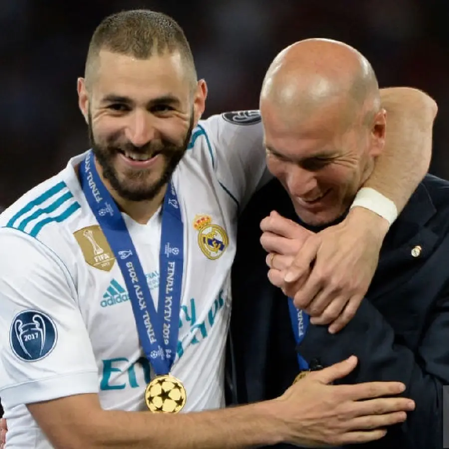 Image Of Zinedine Zidane And Karim Benzema Superb Quality