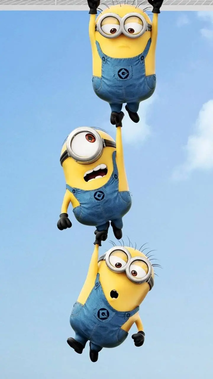 Minions Cartoon Wallpaper With Funny Yellow Characters