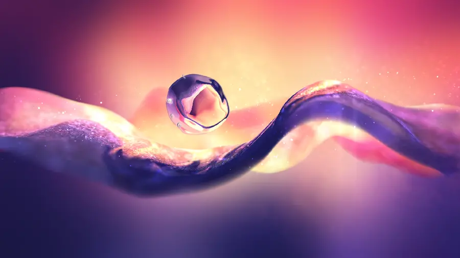 Download Attractive 3D Distorted Water Drop Wallpaper