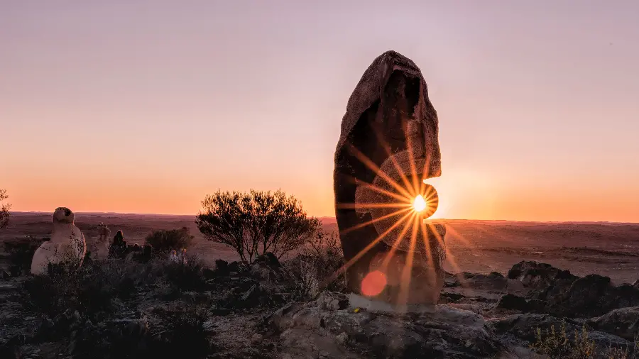 Desert sunset wallpaper in 4K quality