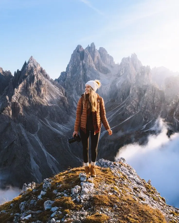 Pretty long-haired girl in dreamy mountain nature profile picture