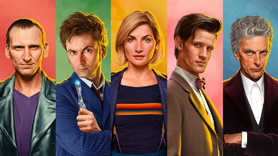 Doctor Who characters attractive wallpaper set