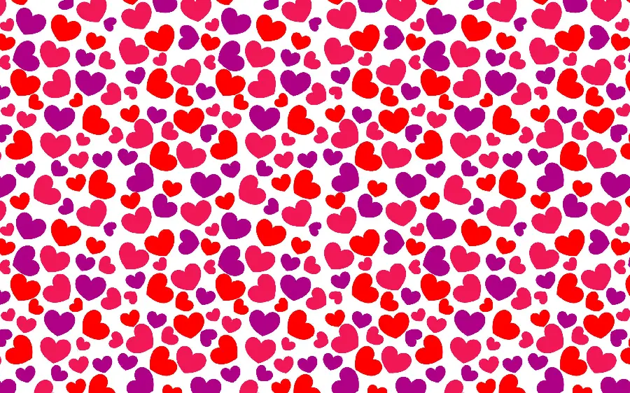 Fantasy Red and Purple Hearts Wallpaper - High Quality