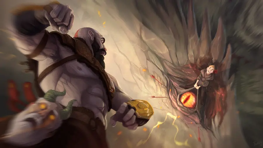 Funny God of War 5 Wallpaper