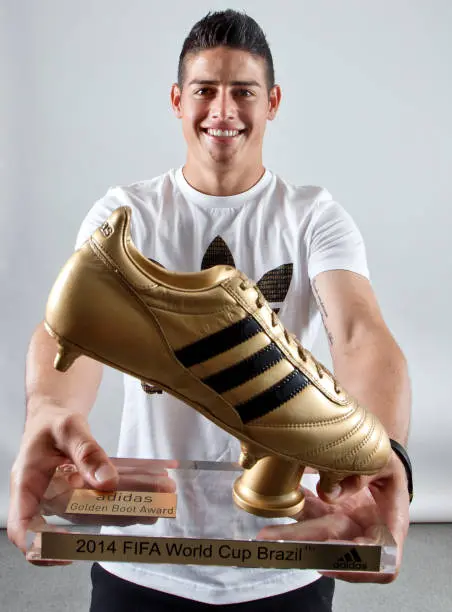 James Rodriguez with the Golden Boot