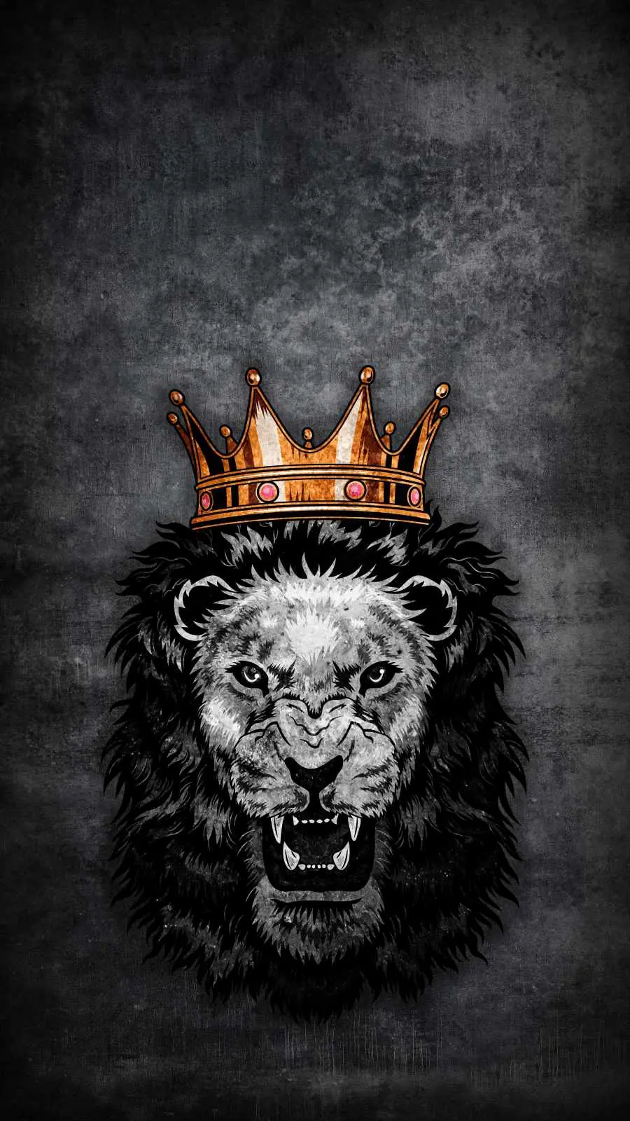 Cool Profile Picture of Lion Wearing Golden Crown