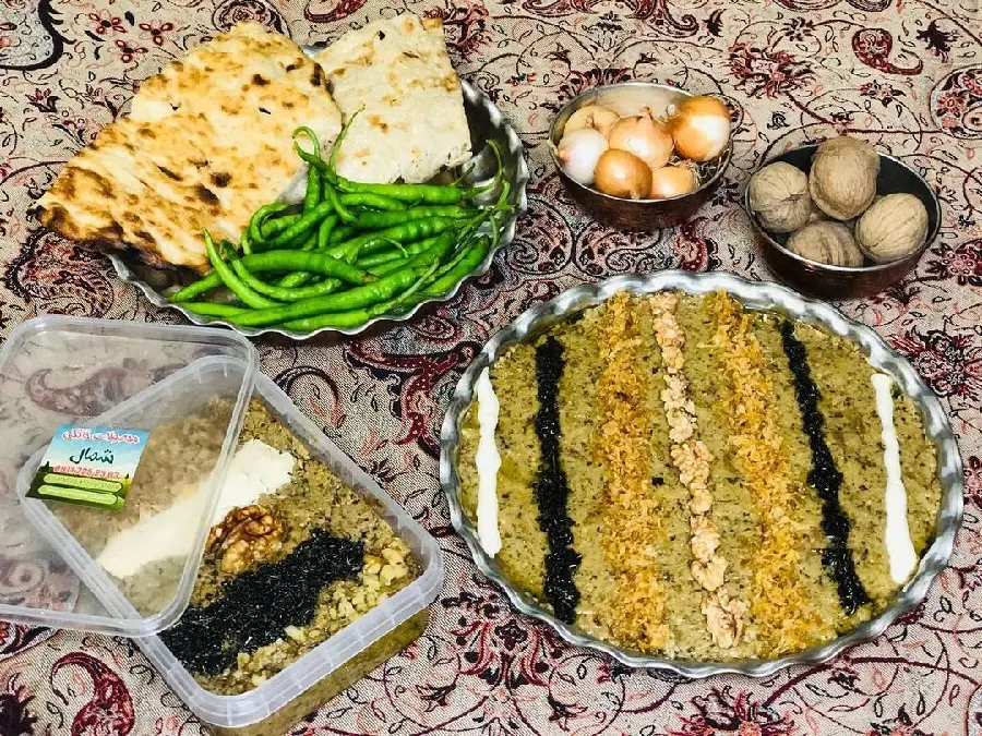Amazing photos of homemade Kashk e Bademjan with bread