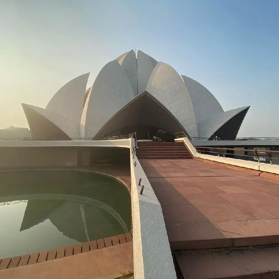 Lotus Temple India Landmark Photo Premium