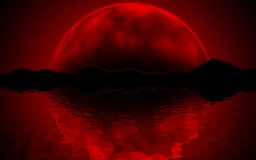High Quality Blood Moon Image Showing Enhanced Details