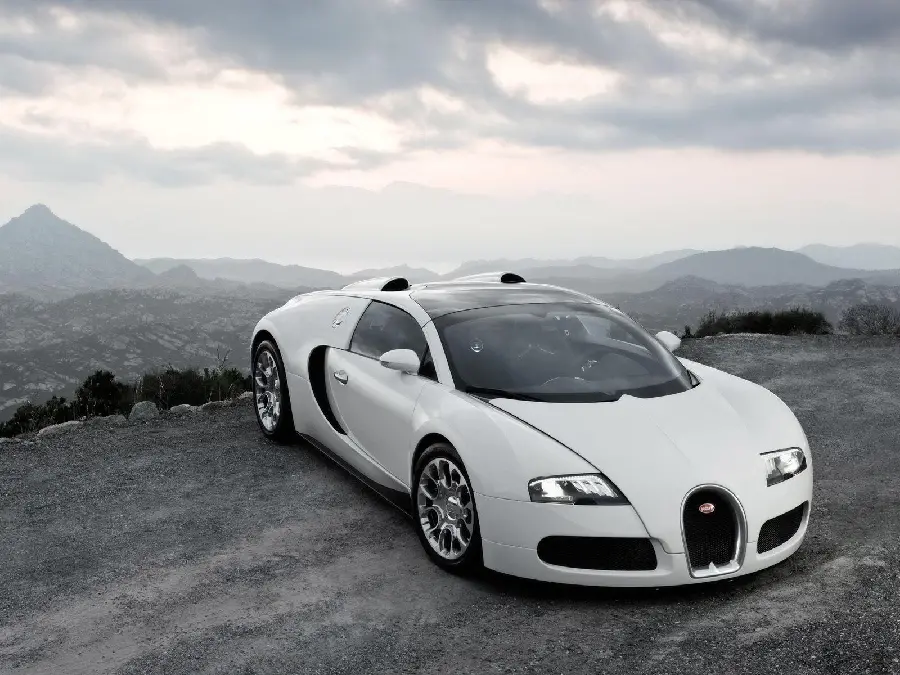 White Bugatti Wallpaper Full HD Background Quality