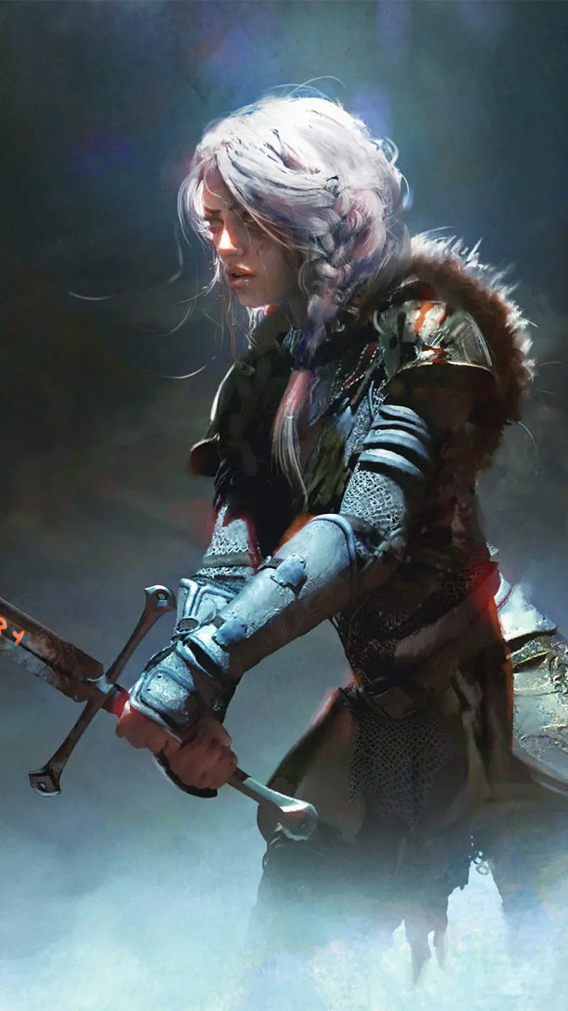 Cartoon Warrior Girl HD Quality Photo