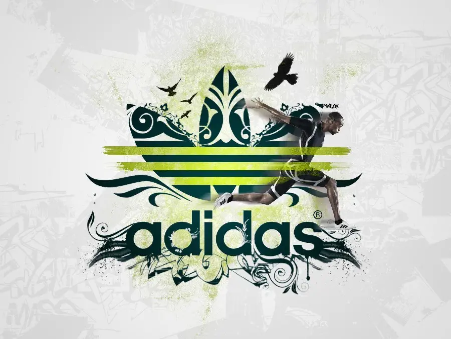 Colorful and Attractive Adidas Logo Background in Best Quality