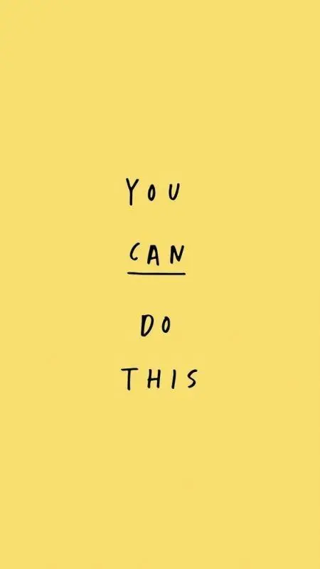 Fantasy girly yellow wallpaper with motivational quote