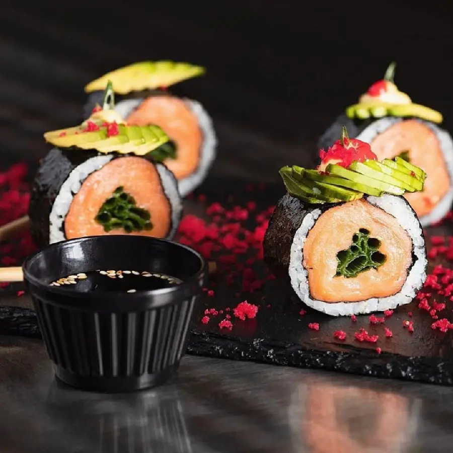 Luxury classy sushi photo for restaurant menus