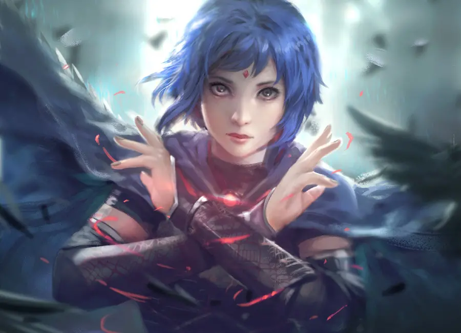 Anime Warrior Girl HD Photo Premium
