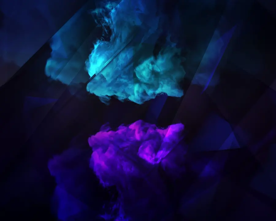 Smoke Effect Vector Art in Purple and Teal Colors