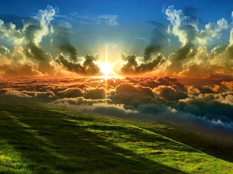 High quality sunset photo