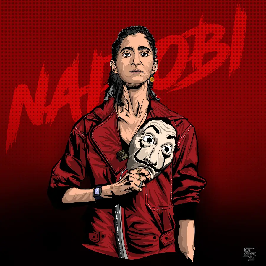 Nairobi Money Heist character wallpaper HD