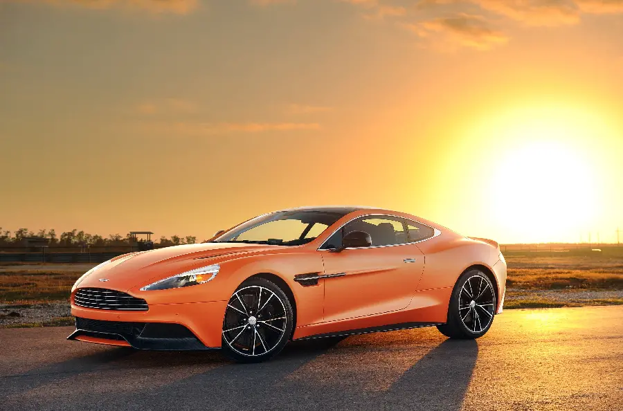 Orange Aston Martin car background in HD quality