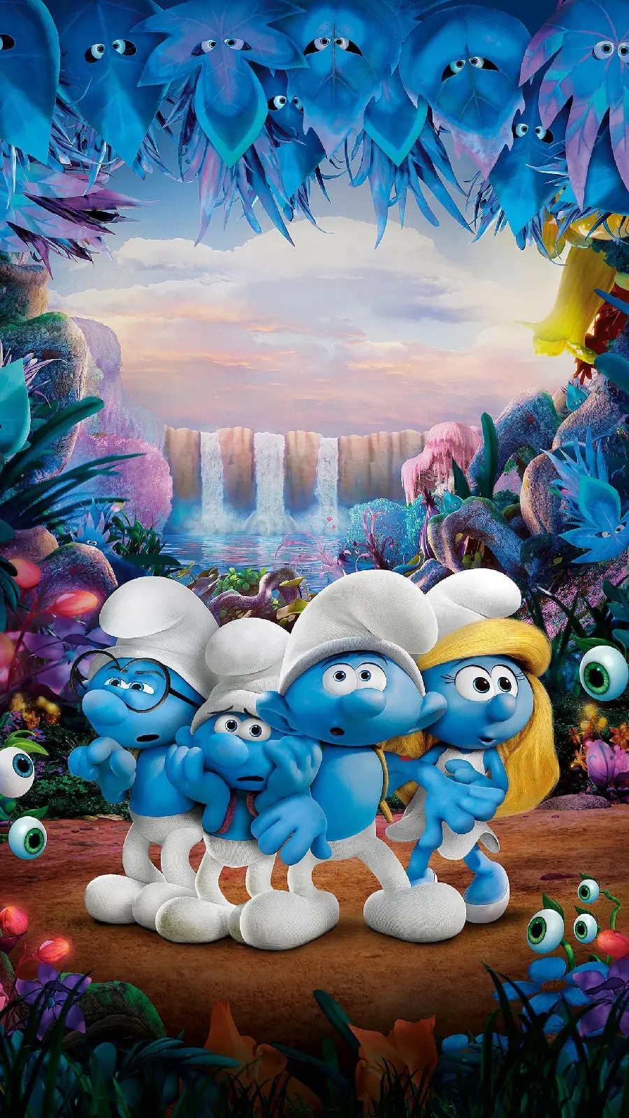 Smurfs cartoon picture featuring blue characters