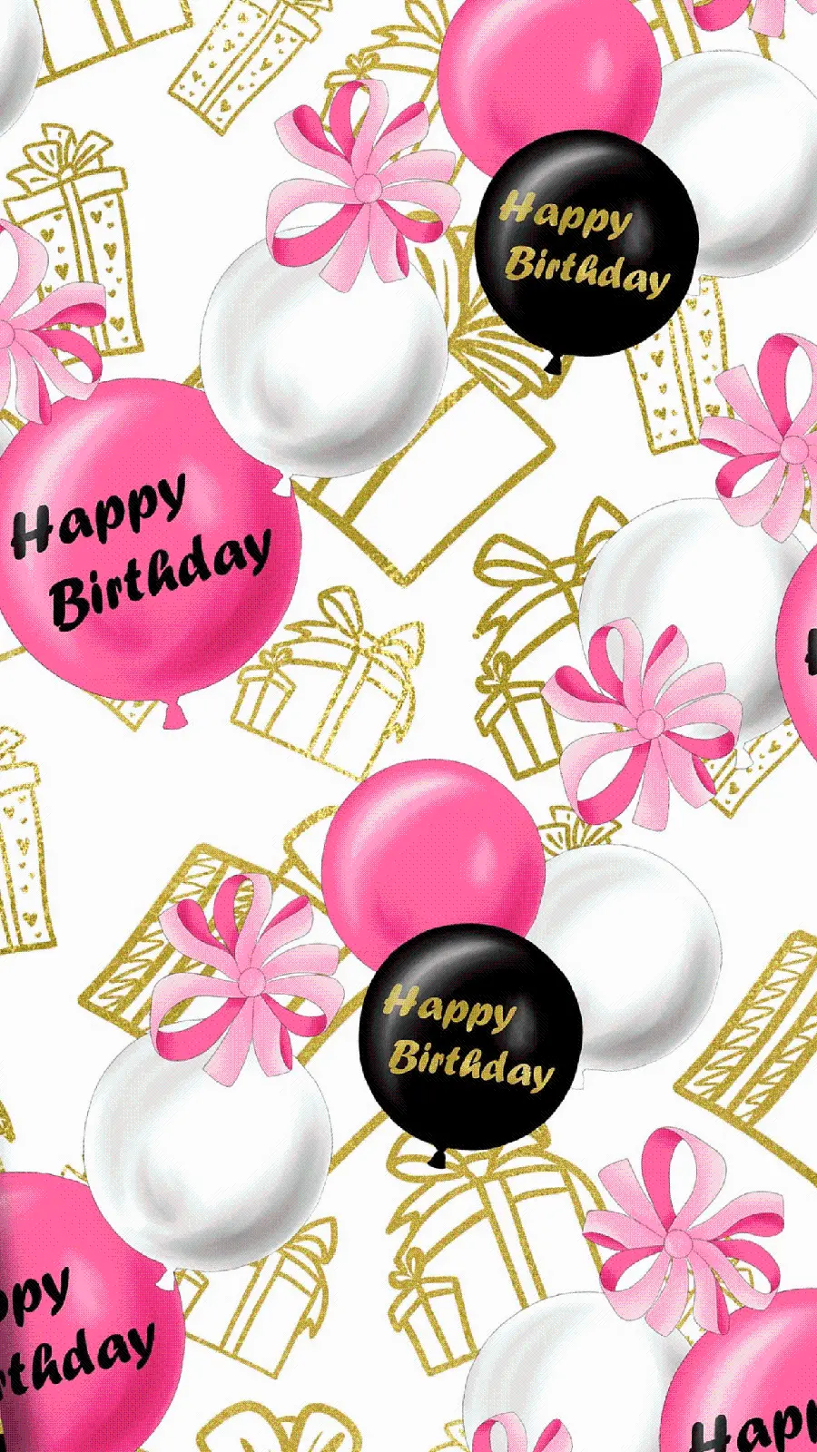 Elegant girly birthday image for Instagram story