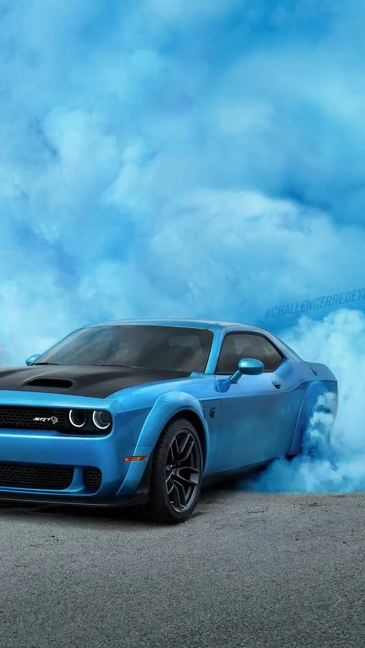 Blue Dodge car wallpaper for smartphone backgrounds premium