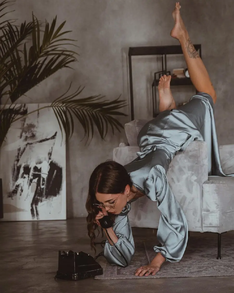 High resolution photography pose with vintage telephone