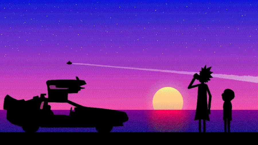 Fantasy Rick and Morty Desktop Wallpaper