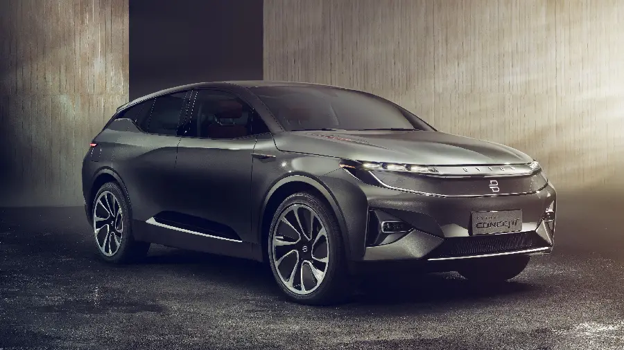 Byton CES 2018 electric car photo with futuristic design