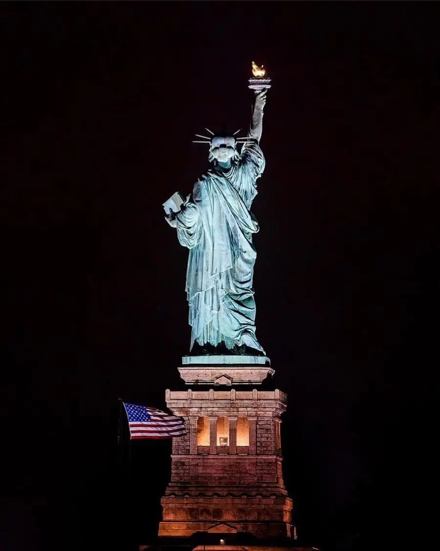 Statue of Liberty Night Image for Book Cover Design