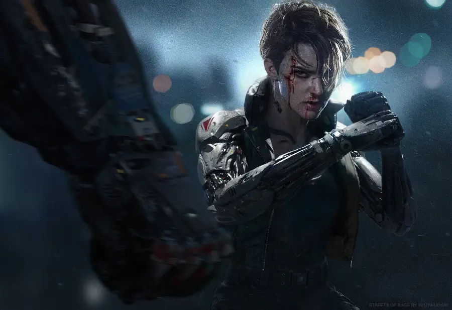 Download wallpaper of female cyborg hero in good quality