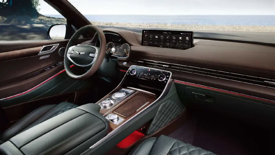 Genesis GV80 cabin and dashboard HD photos
