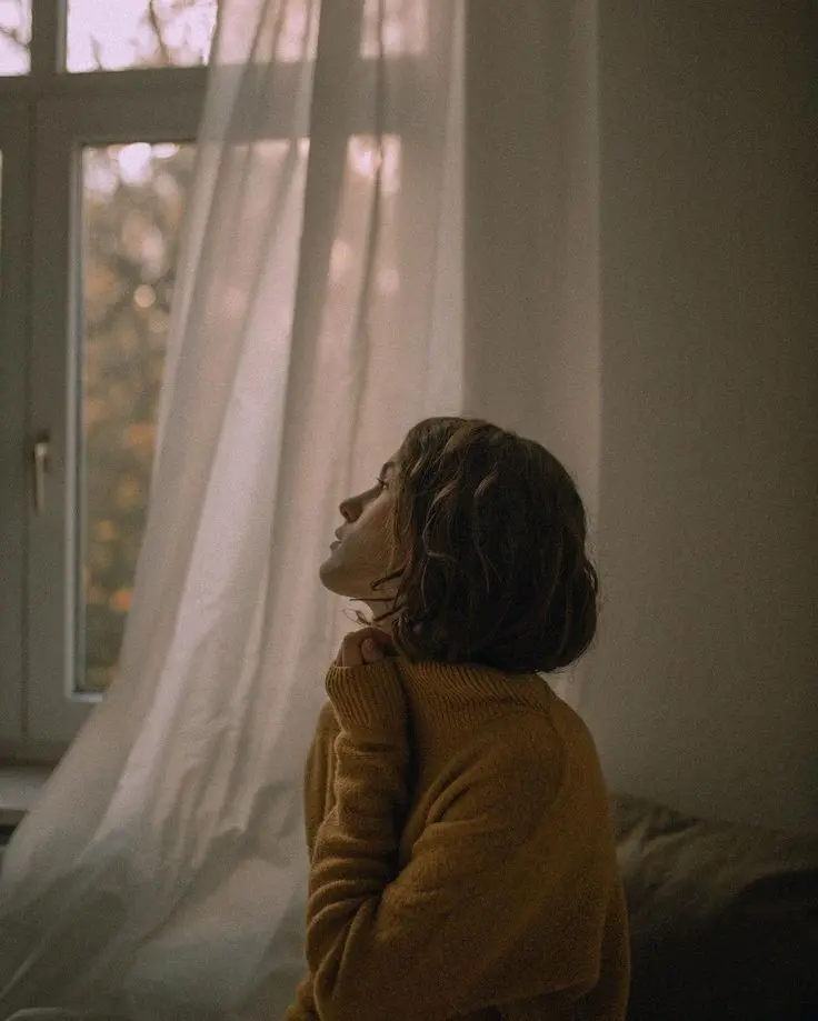 Unique Profile Picture of Girl in Yellow Dress by Window