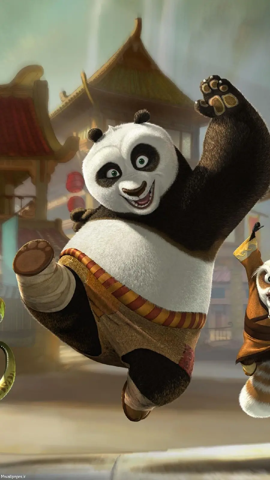 Kung Fu Panda Cartoon Wallpaper With Po The Panda