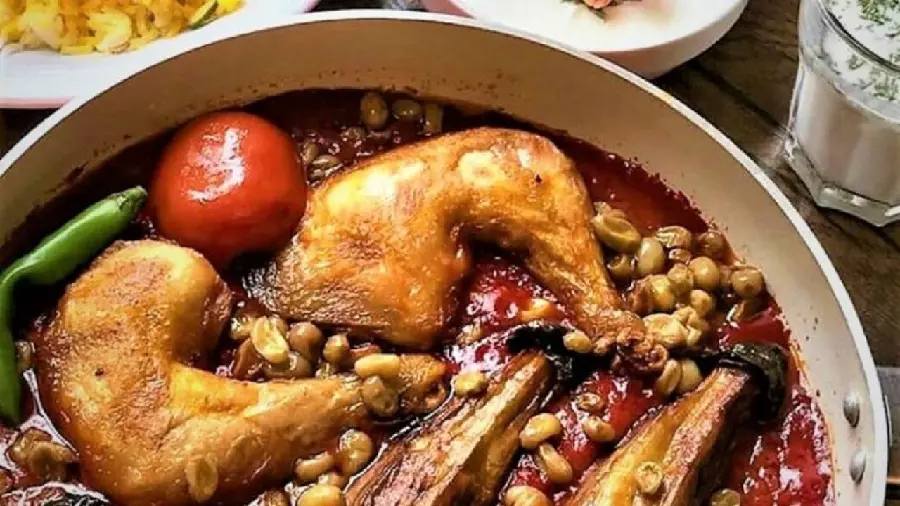 Ghoreh Masala northern Iranian sour grape stew photo