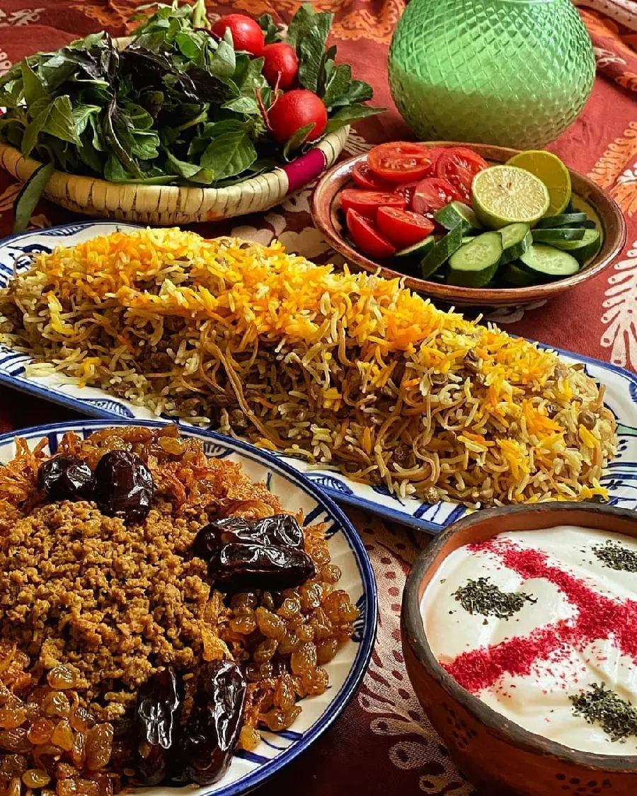 Authentic Iranian Reshteh Polo Photo