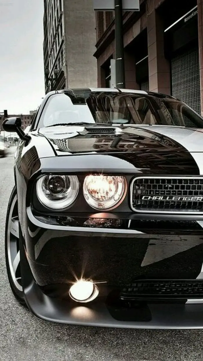 Dodge Challenger black wallpaper for mobile backgrounds