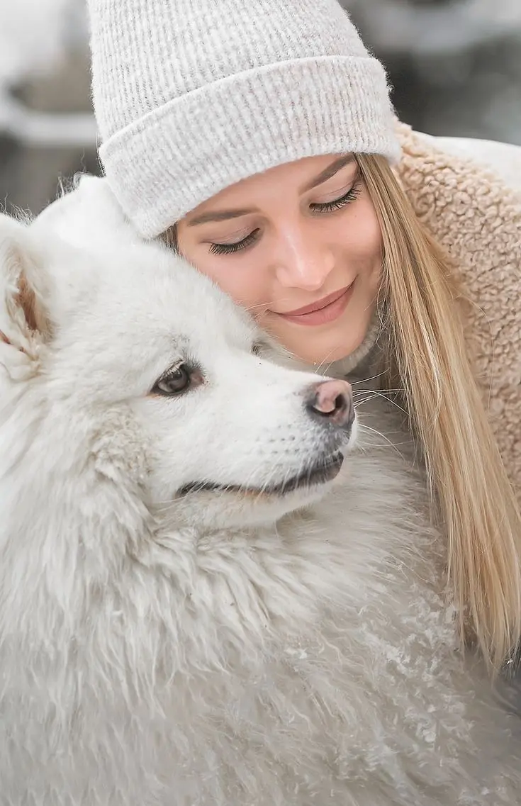 Beautiful girl with dog profile picture for lovely ladies