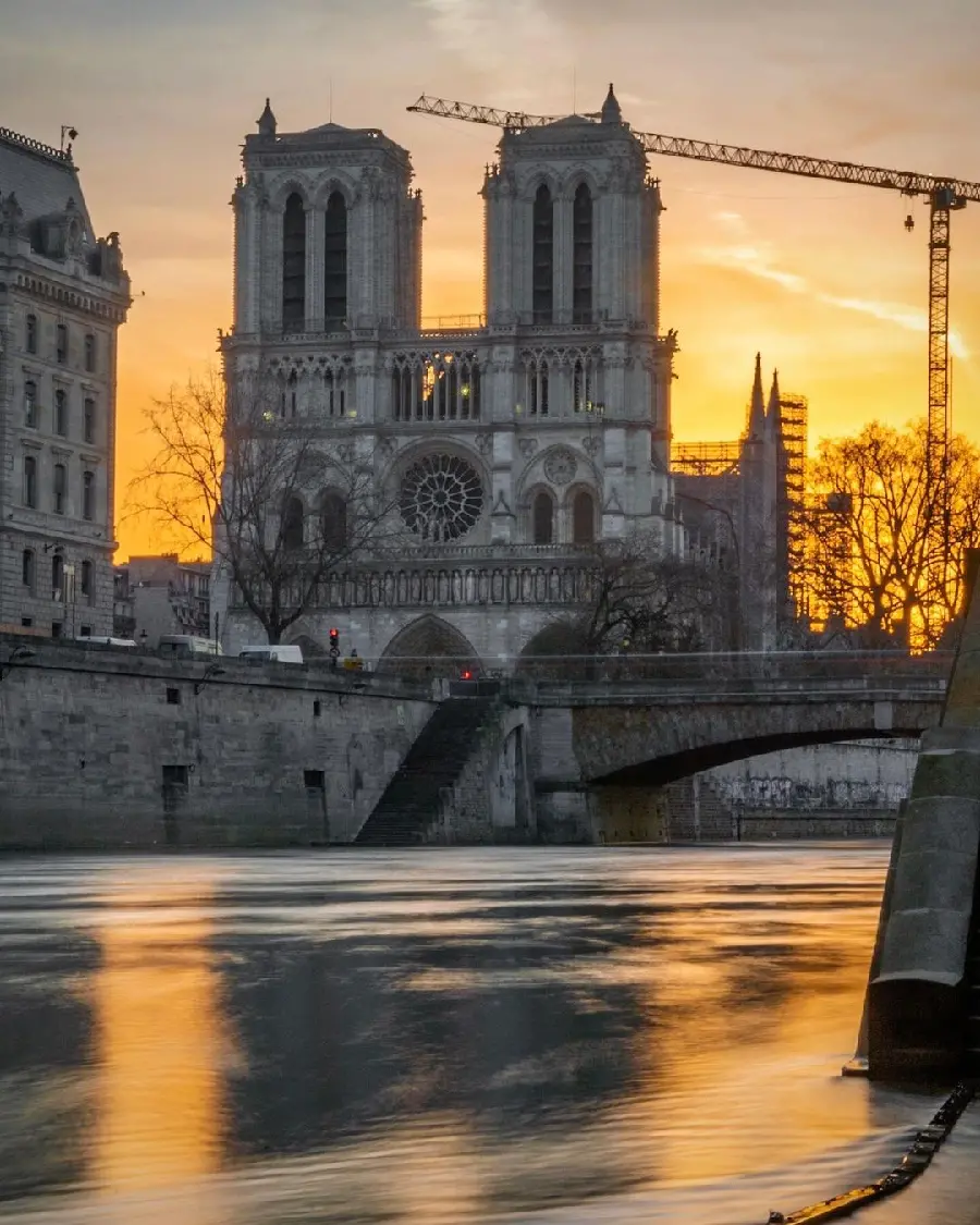Notre Dame Cathedral Paris Restoration Photo