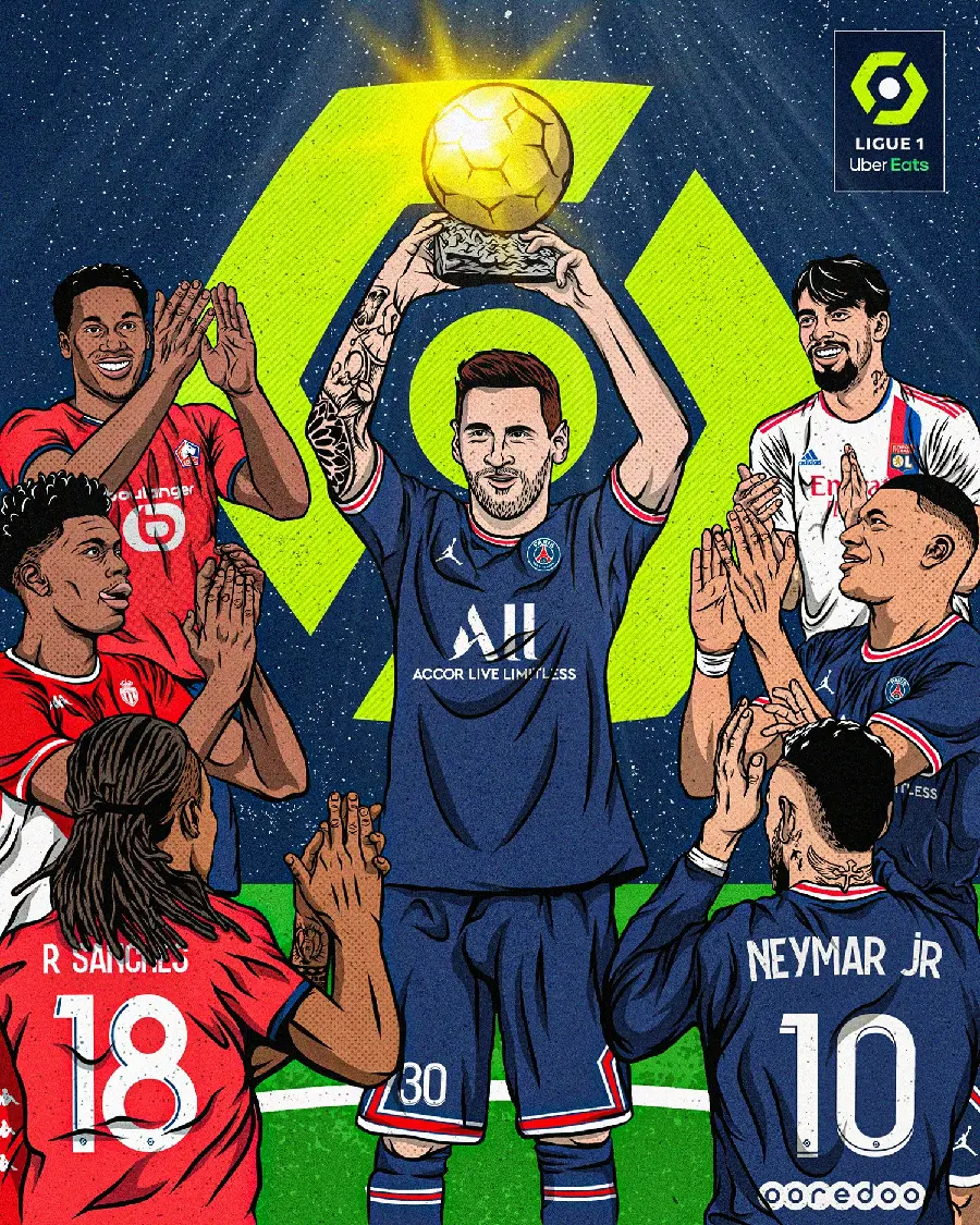 Beautiful Lionel Messi Seventh Ballon dOr 2021 Photo